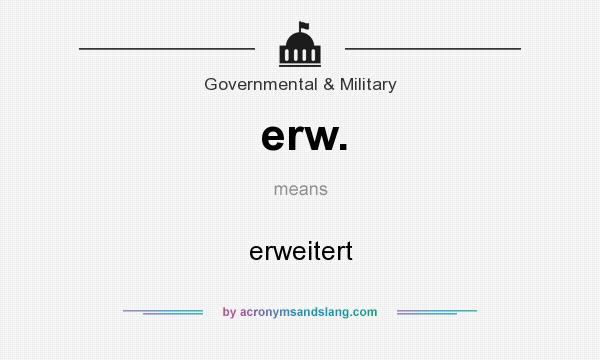 What does erw. mean? It stands for erweitert