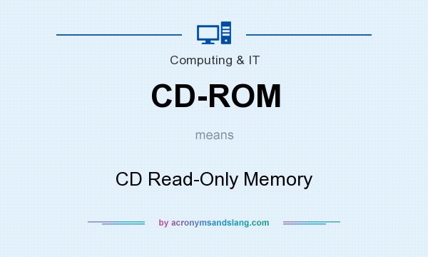 What does CD-ROM mean? It stands for CD Read-Only Memory