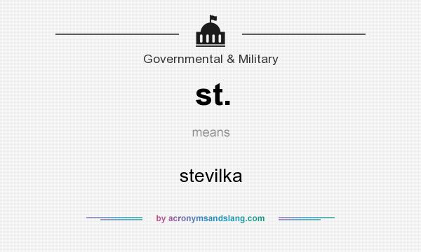 What does st. mean? It stands for stevilka