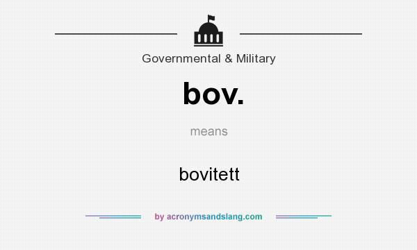What does bov. mean? It stands for bovitett