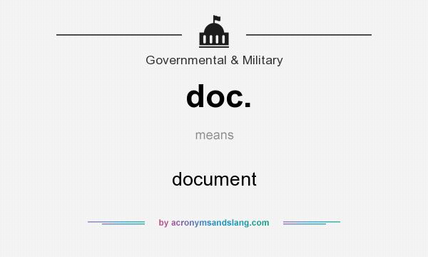 What does doc. mean? It stands for document