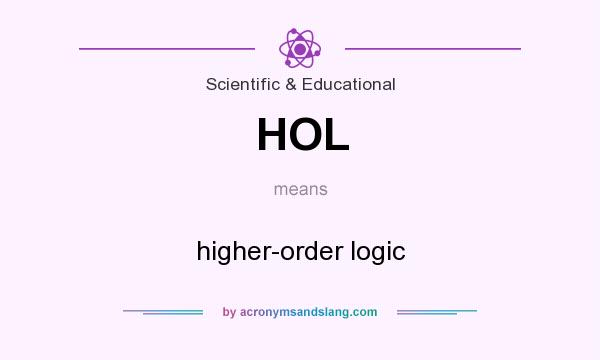 What does HOL mean? It stands for higher-order logic