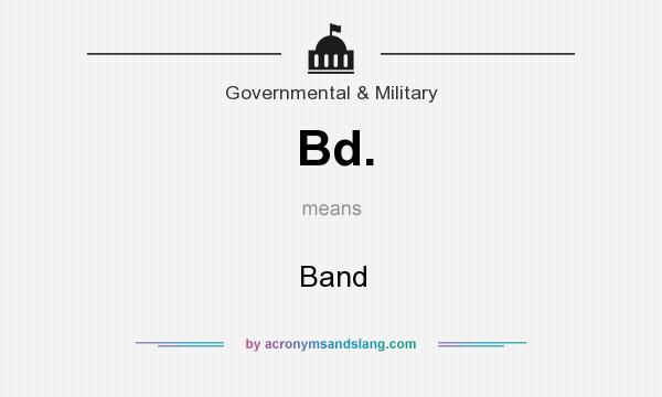What does Bd. mean? It stands for Band