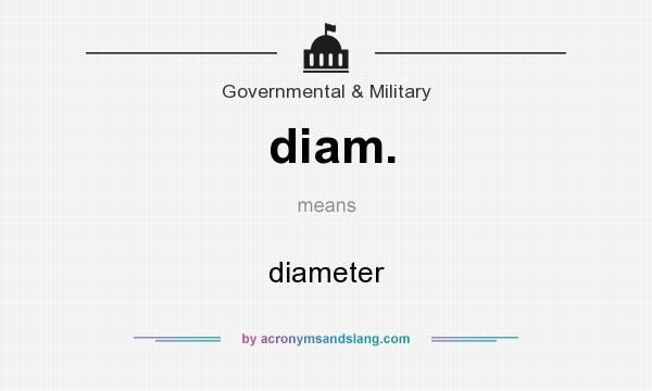 What does diam. mean? It stands for diameter