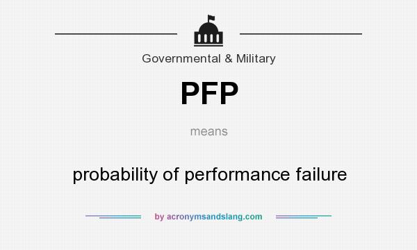 What does PFP mean? It stands for probability of performance failure