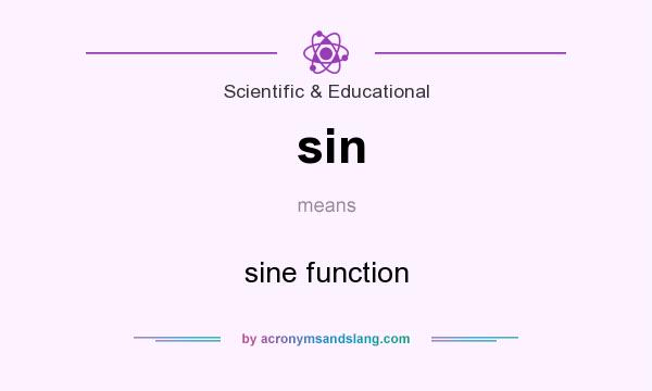 What does sin mean? It stands for sine function