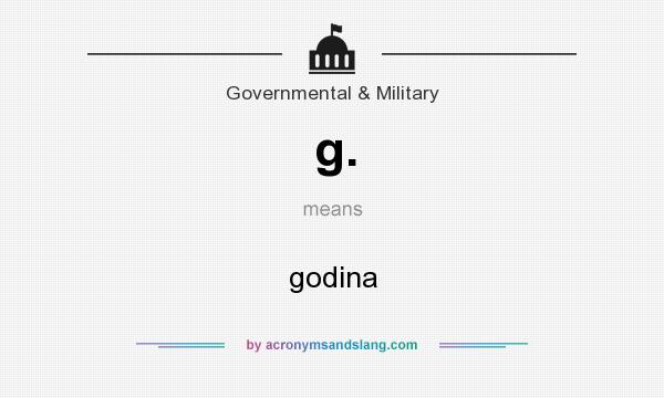 What does g. mean? It stands for godina