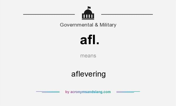 What does afl. mean? It stands for aflevering