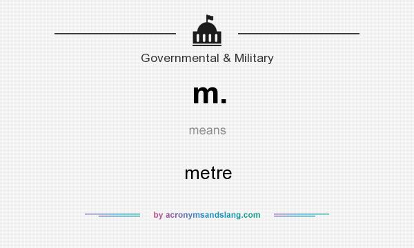 What does m. mean? It stands for metre
