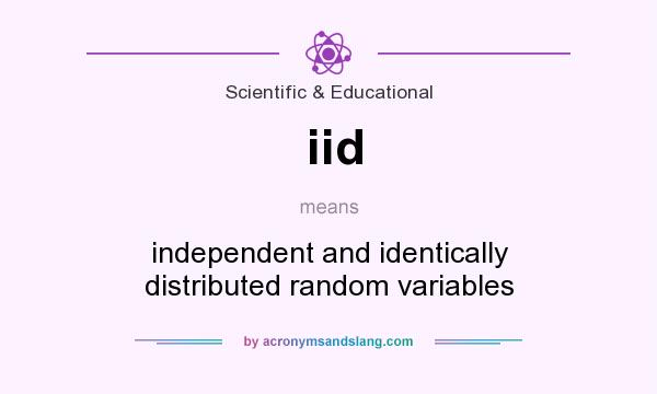 What does iid mean? It stands for independent and identically distributed random variables