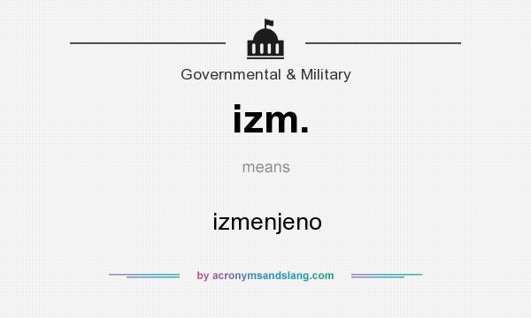 What does izm. mean? It stands for izmenjeno