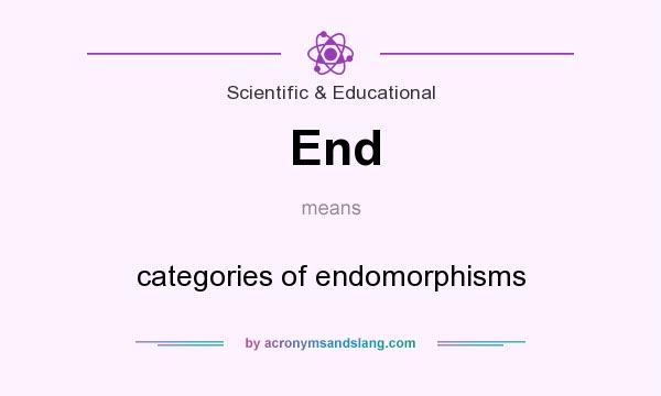 What does End mean? It stands for categories of endomorphisms