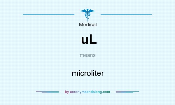 What does uL mean? It stands for microliter