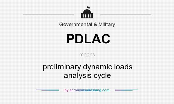 What does PDLAC mean? It stands for preliminary dynamic loads analysis cycle