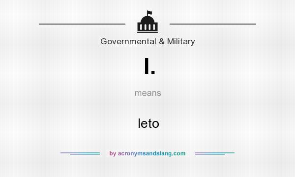 What does l. mean? It stands for leto