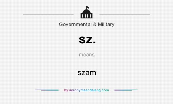 What does sz. mean? It stands for szam