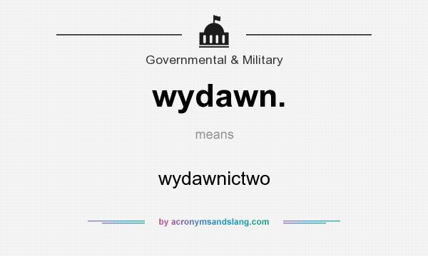 What does wydawn. mean? It stands for wydawnictwo