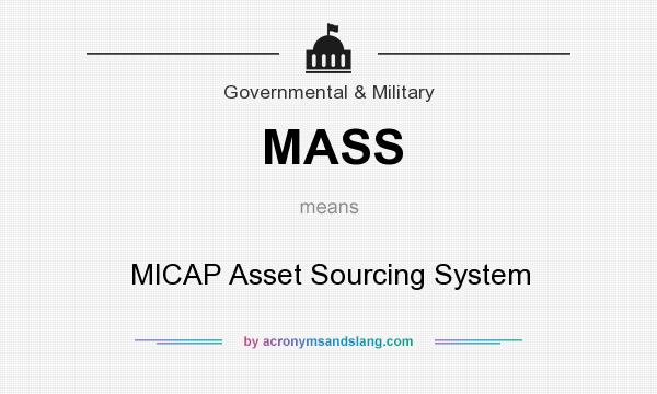 What does MASS mean? It stands for MICAP Asset Sourcing System