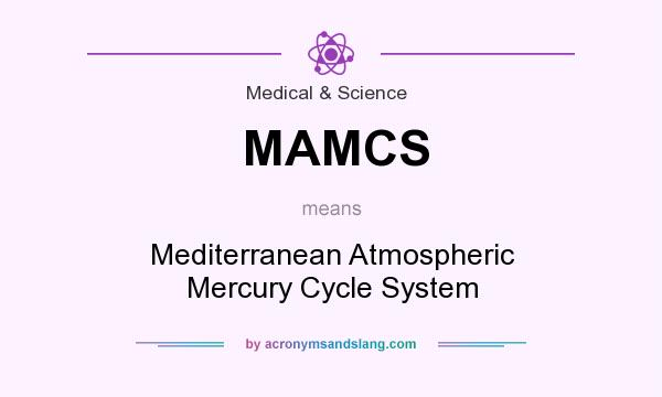 What does MAMCS mean? It stands for Mediterranean Atmospheric Mercury Cycle System