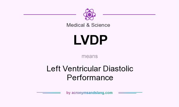 What does LVDP mean? It stands for Left Ventricular Diastolic Performance