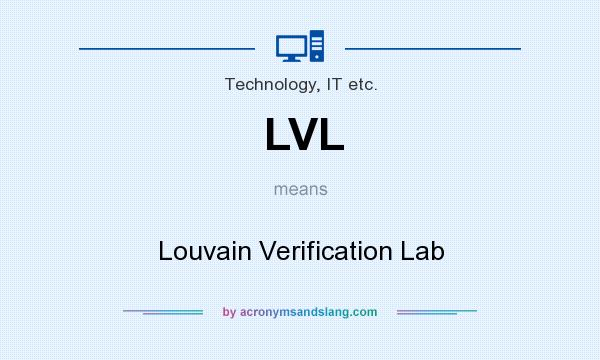 What does LVL mean? It stands for Louvain Verification Lab