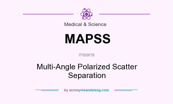 What does MAPSS mean? It stands for Multi-Angle Polarized Scatter Separation