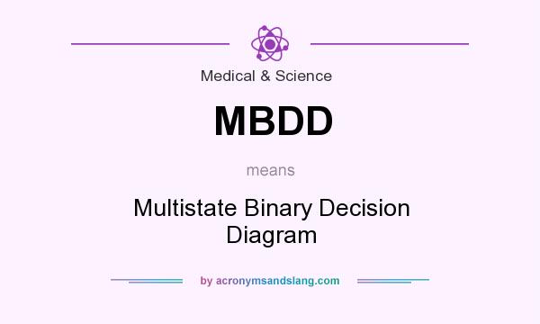 What does MBDD mean? It stands for Multistate Binary Decision Diagram
