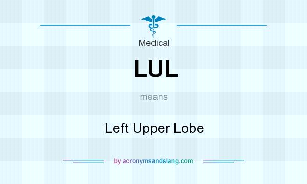 What does LUL mean? It stands for Left Upper Lobe