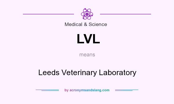 What does LVL mean? It stands for Leeds Veterinary Laboratory