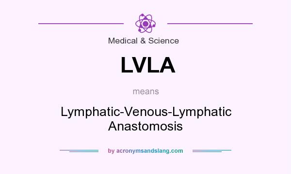 What does LVLA mean? It stands for Lymphatic-Venous-Lymphatic Anastomosis