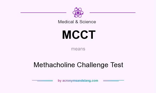 What does MCCT mean? It stands for Methacholine Challenge Test
