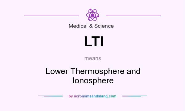 What does LTI mean? It stands for Lower Thermosphere and Ionosphere