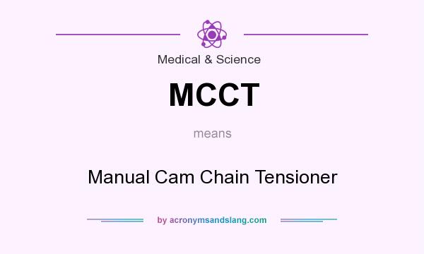 What does MCCT mean? It stands for Manual Cam Chain Tensioner