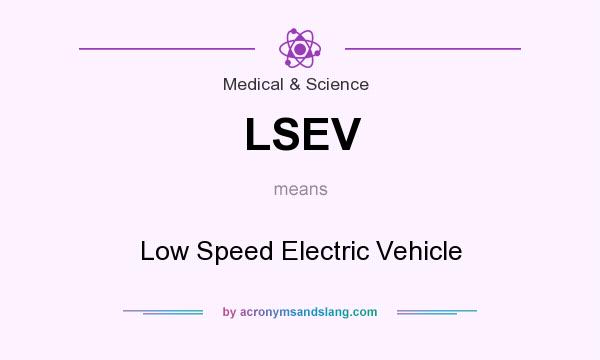 What does LSEV mean? It stands for Low Speed Electric Vehicle