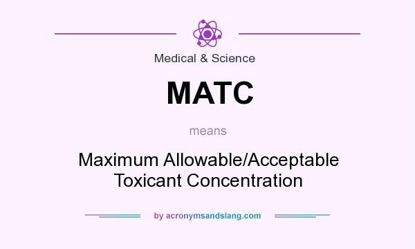 What does MATC mean? It stands for Maximum Allowable/Acceptable Toxicant Concentration