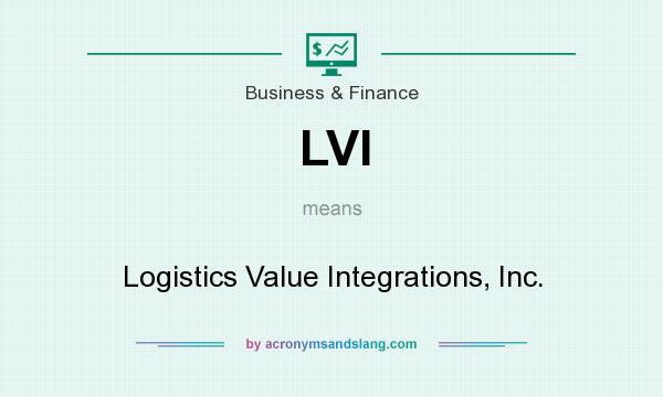 What does LVI mean? It stands for Logistics Value Integrations, Inc.