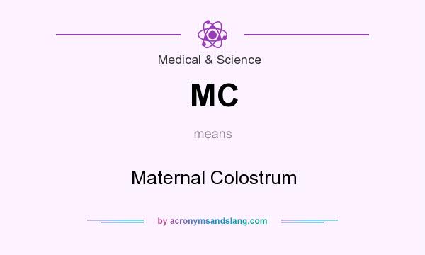 What does MC mean? It stands for Maternal Colostrum
