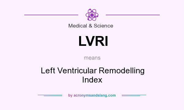 What does LVRI mean? It stands for Left Ventricular Remodelling Index