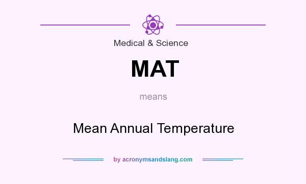 What does MAT mean? It stands for Mean Annual Temperature