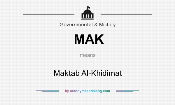 What does MAK mean? It stands for Maktab Al-Khidimat
