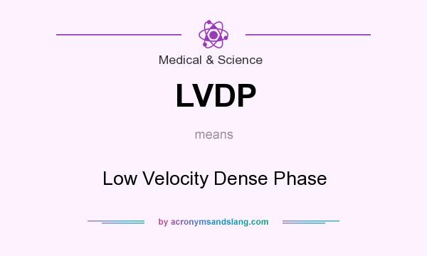 What does LVDP mean? It stands for Low Velocity Dense Phase