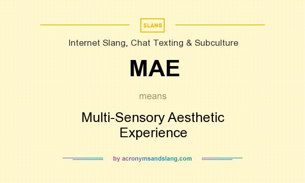 What does MAE mean? It stands for Multi-Sensory Aesthetic Experience