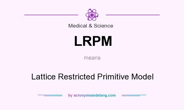 What does LRPM mean? It stands for Lattice Restricted Primitive Model