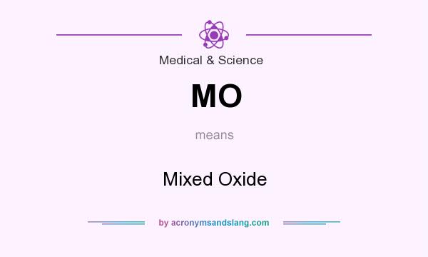 What does MO mean? It stands for Mixed Oxide