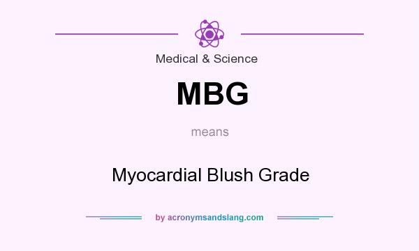 What does MBG mean? It stands for Myocardial Blush Grade