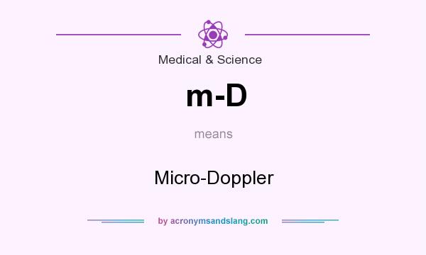 What does m-D mean? It stands for Micro-Doppler