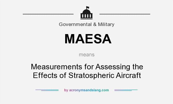 What does MAESA mean? It stands for Measurements for Assessing the Effects of Stratospheric Aircraft