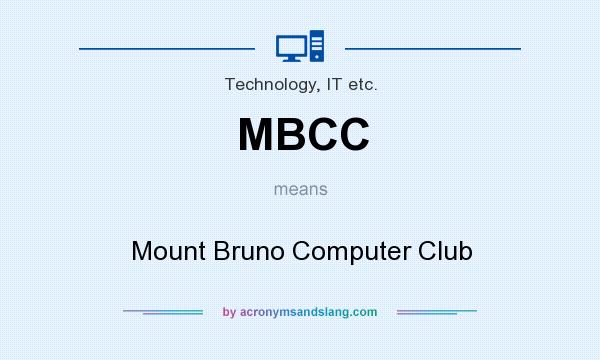 What does MBCC mean? It stands for Mount Bruno Computer Club