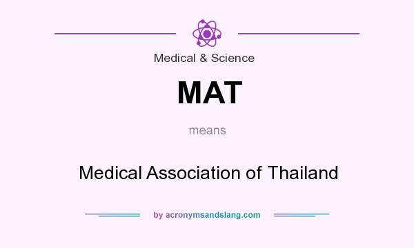 What does MAT mean? It stands for Medical Association of Thailand