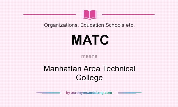 What does MATC mean? It stands for Manhattan Area Technical College